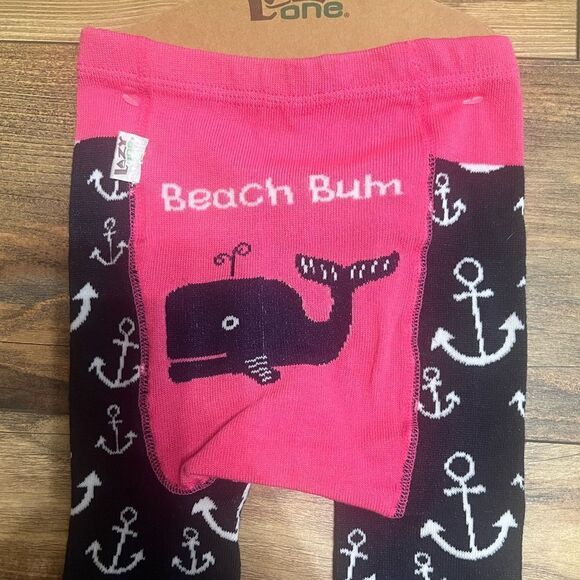 Lazy One leggings beach bum bottoms whale anchor graphic size 4T cute cozy - Picture 3 of 5